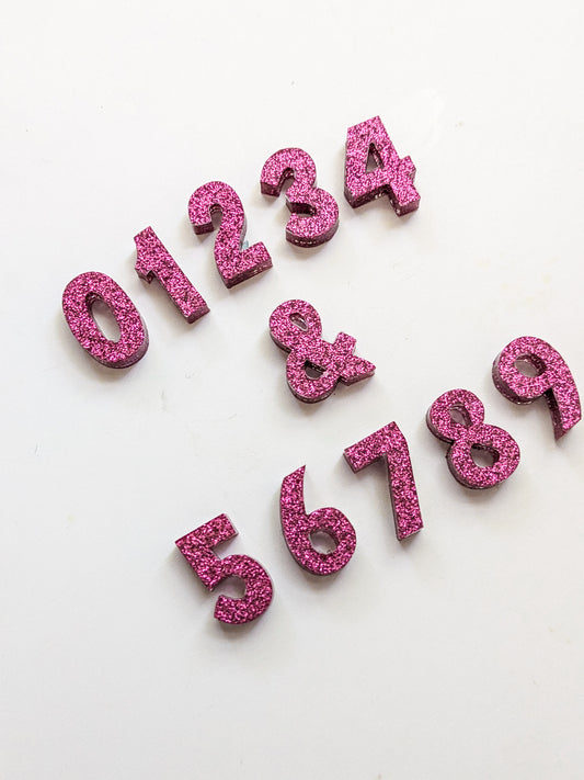 Holographic Mini Numbers- Plum Perfect