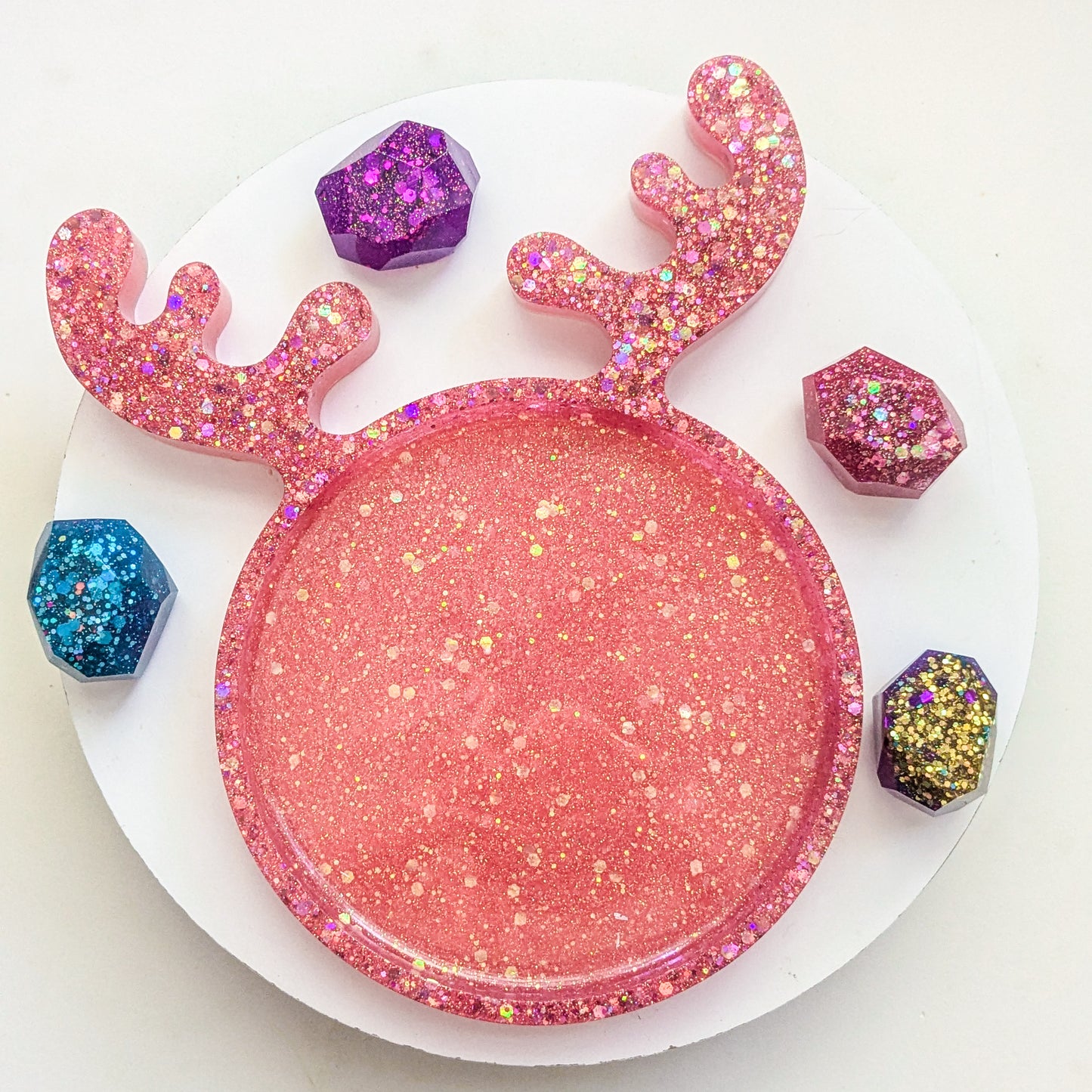 Reindeer Tray & Gems - Pink Prancer