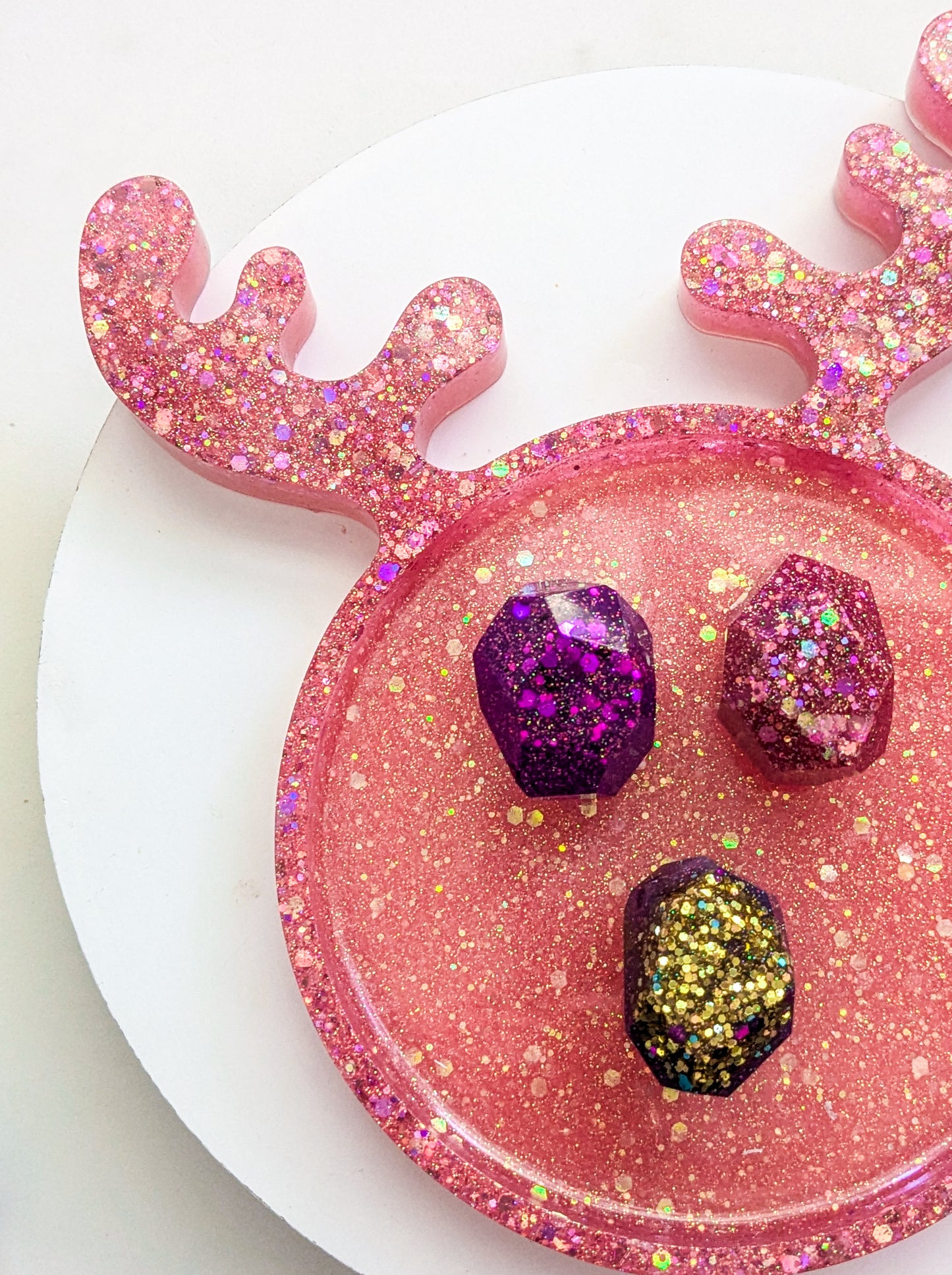 Reindeer Tray & Gems - Pink Prancer