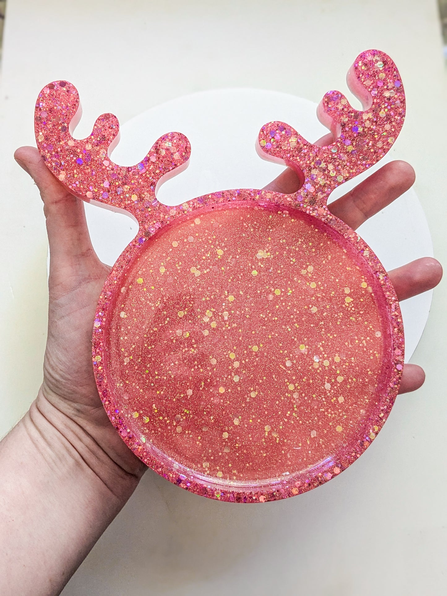 Reindeer Tray & Gems - Pink Prancer